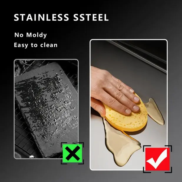 💥Limited Time 49% Off! Non-slip Stainless Steel Kitchen  Cutting Board