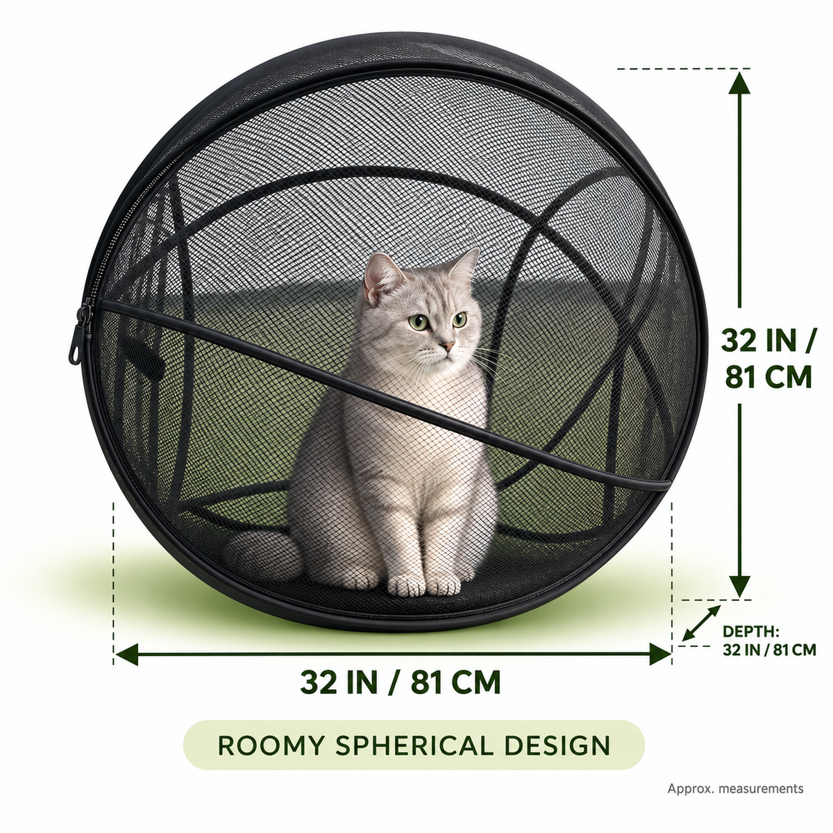 🐱 Pop Up Cat Playpen – Portable Outdoor Cat Enclosure with Breathable Mesh