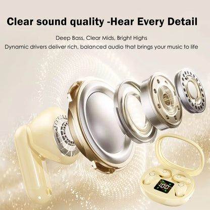 MSHUKCOE Wireless Headphones - Noise Cancelling Bluetooth 5.4