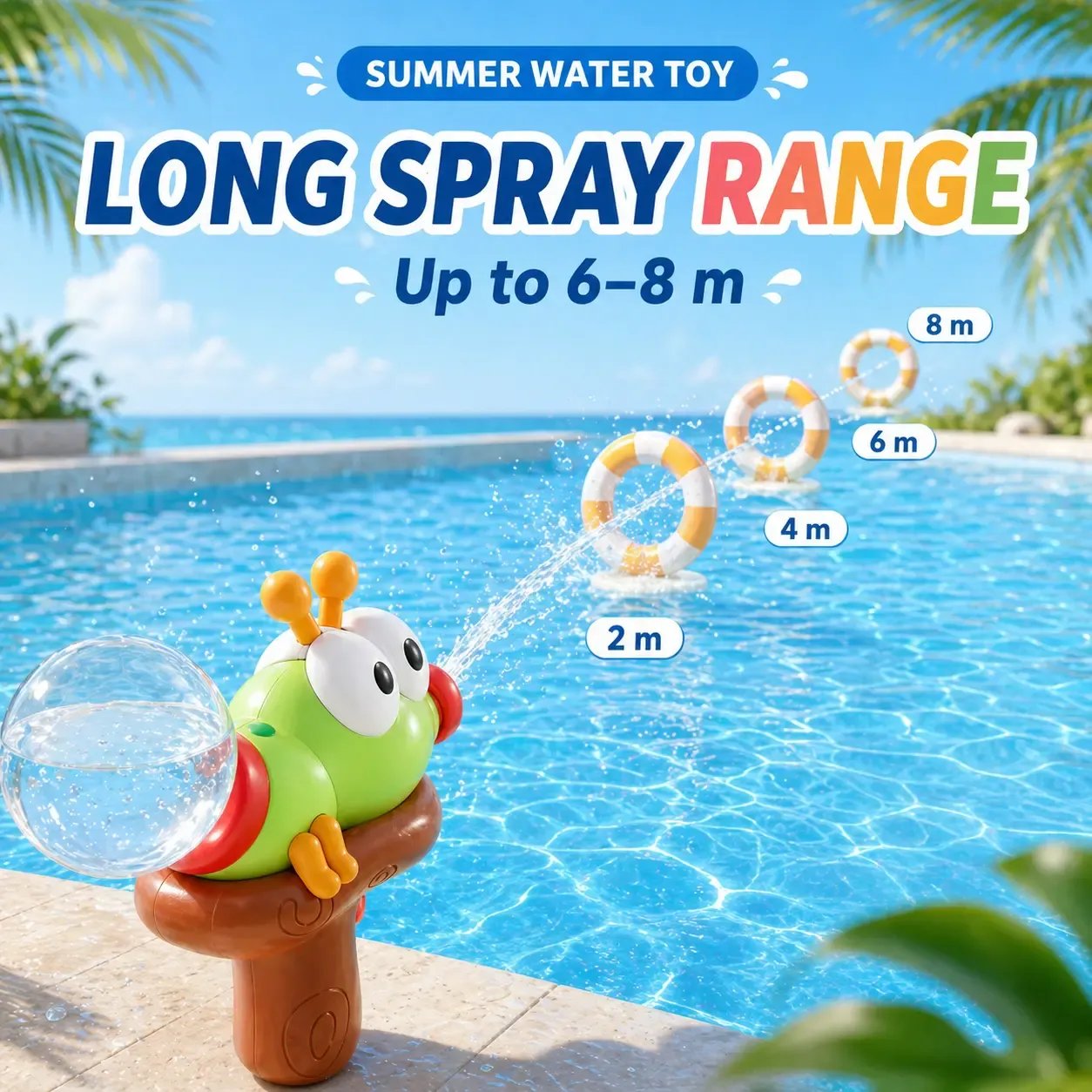 🔫Electric Water Blaster Toy for Kids 💦 – One-Touch Electric Water Gun with Cute Animal Design for Summer Pool & Beach Fun
