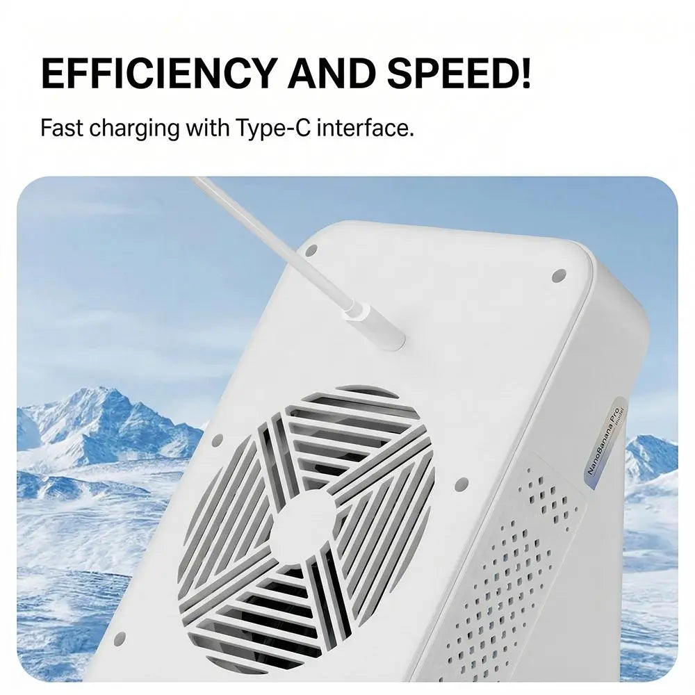 ❄️ 3-in-1 Portable Mini Ice Mist Air Cooler Fan, Quiet Wireless Evaporative Cooling Fan with 20° Adjustable Wind, 500ml Water Tank