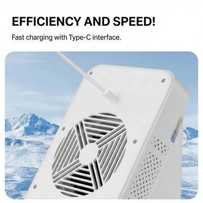 ❄️ 3-in-1 Portable Mini Ice Mist Air Cooler Fan, Quiet Wireless Evaporative Cooling Fan with 20° Adjustable Wind, 500ml Water Tank