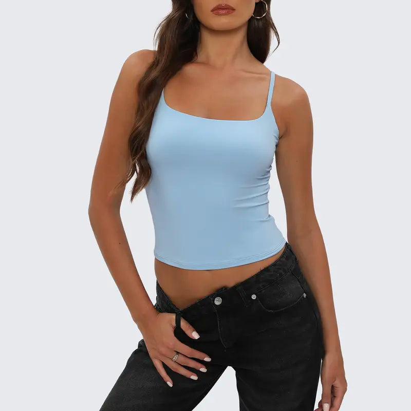 🔥👚Women's Square Neck Cami Top - Chic & Versatile