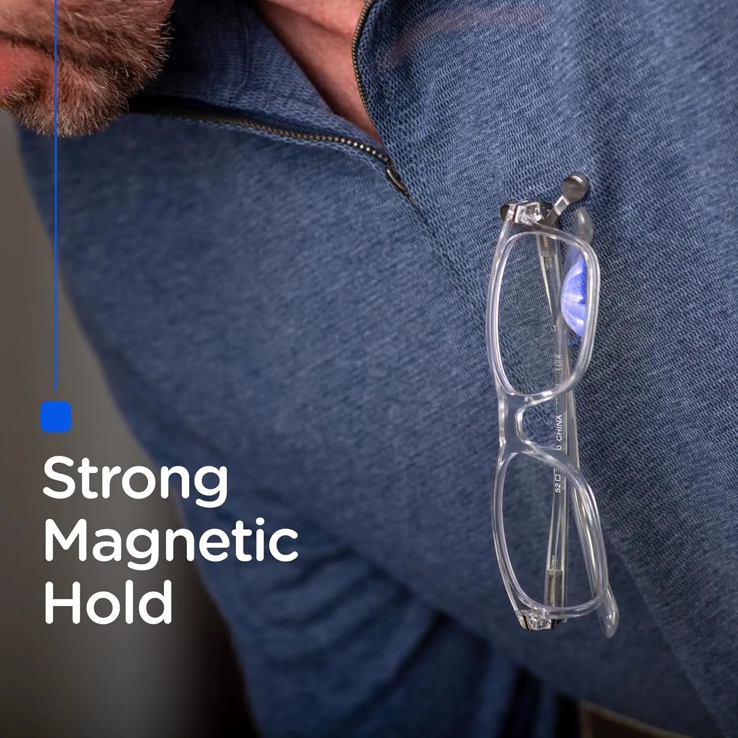 🔥LAST DAY 49% OFF🔥👓 Universal Magnetic Glasses Holder-🧲 Premium Strength for All Eyewear Frames