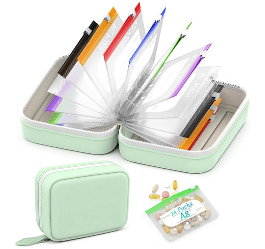 A8 Waterproof Large Pill Organizer Set for Travel and Daily Use