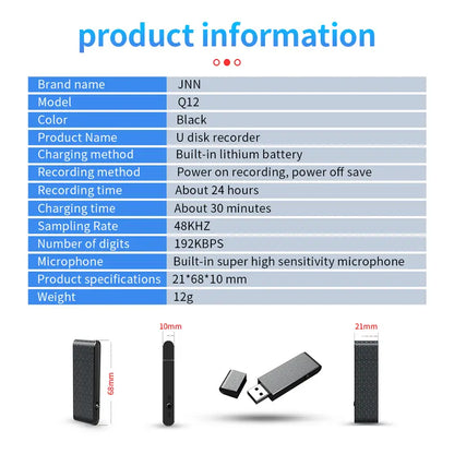 🔥 Limited Time 49% OFF | Mini 2-in-1 USB Voice Recorder – Smart Audio Recording Device for Meetings & Notes