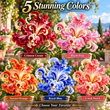 🌸 Royal Ruffle Fantasy Lily Bulbs – Grow in Water or Soil, Giant Ruffled Blooms