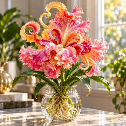 🌸 Royal Ruffle Fantasy Lily Bulbs – Grow in Water or Soil, Giant Ruffled Blooms