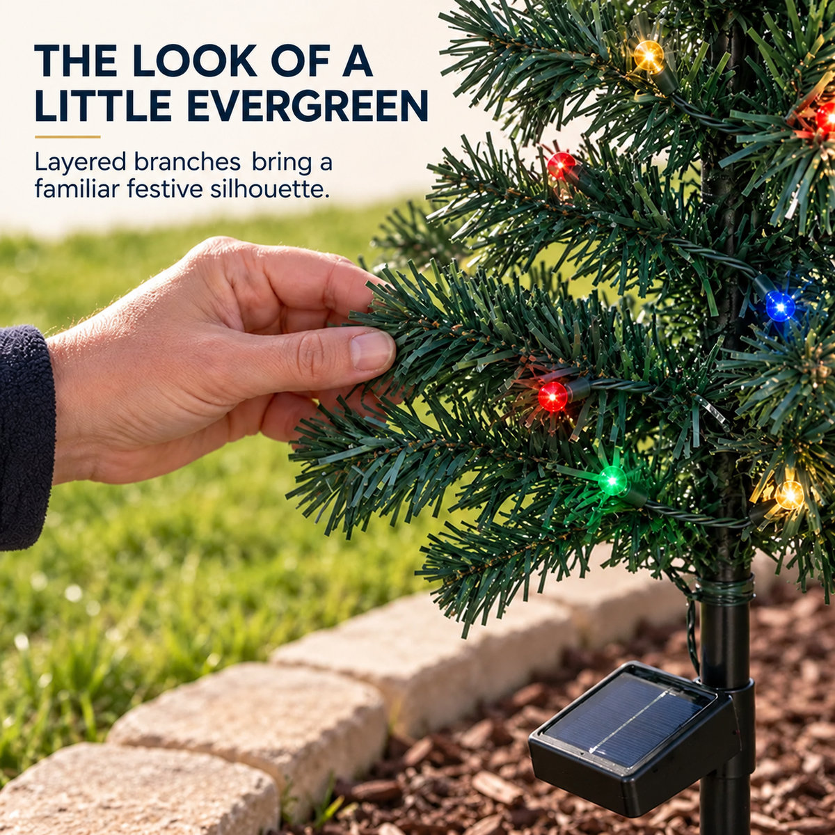 🎄 Solar Christmas Tree Stake Lights – Multicolor Holiday Decor for Gardens & Pathways ✨