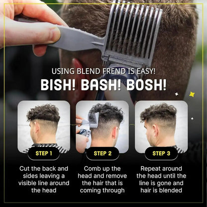 🔥 Limited-Time 49% OFF✂️ 4-Piece Home Haircut Guide Kit | Adjustable Silicone Clipper Band for Fades & Edge