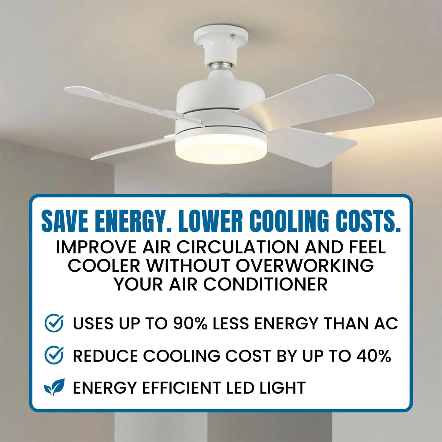 🌀+💡Remote Controlled Socket Ceiling Fan & Light