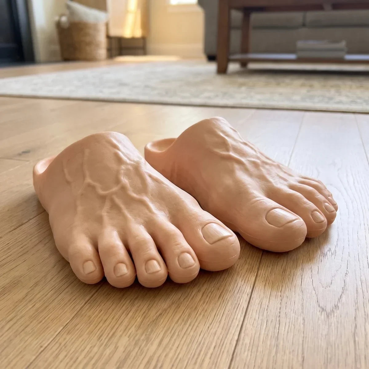 🔥 Last Day 49% Off – Barefoot Prank Slippers✈️buy 2 Free Shipping✈️