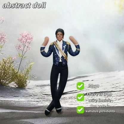 🤣So fun！🕺Michael Jackson Role-Playing Prop Doll, Plush Toy, Room Decor, Abstract Jointed Figure