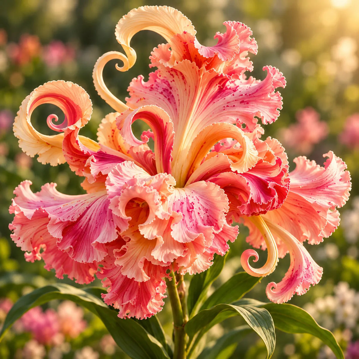 🌸 Royal Ruffle Fantasy Lily Bulbs – Grow in Water or Soil, Giant Ruffled Blooms