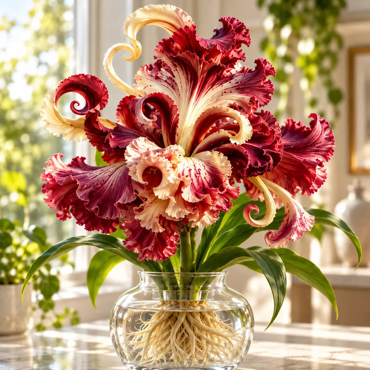 🌸 Royal Ruffle Fantasy Lily Bulbs – Grow in Water or Soil, Giant Ruffled Blooms
