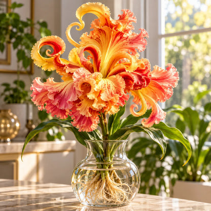 🌸 Royal Ruffle Fantasy Lily Bulbs – Grow in Water or Soil, Giant Ruffled Blooms