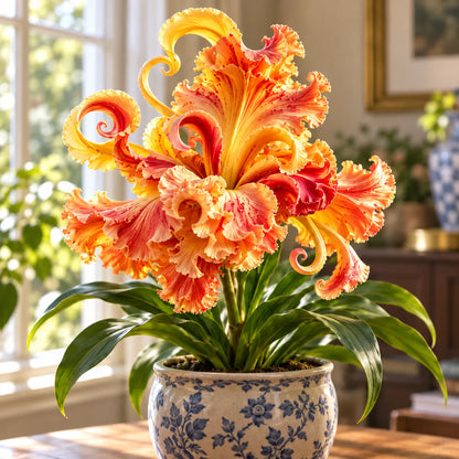 🌸 Royal Ruffle Fantasy Lily Bulbs – Grow in Water or Soil, Giant Ruffled Blooms