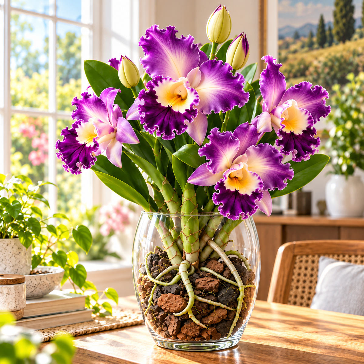 Oil painting iris Monet garden artificial flower 3 iris artificial flower silk flower props floral fake flower wholesale