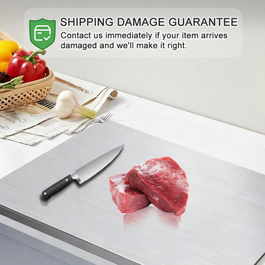 💥Limited Time 49% Off! Non-slip Stainless Steel Kitchen  Cutting Board