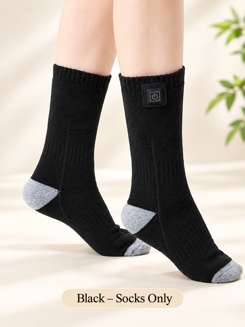 🔥 Rechargeable Heated Socks – 3 Adjustable Heat Levels, 3000mAh Battery Option & Winter Foot Warmth