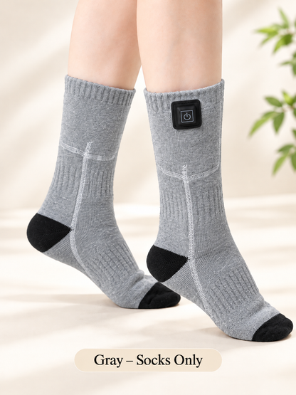 🔥 Rechargeable Heated Socks – 3 Adjustable Heat Levels, 3000mAh Battery Option & Winter Foot Warmth