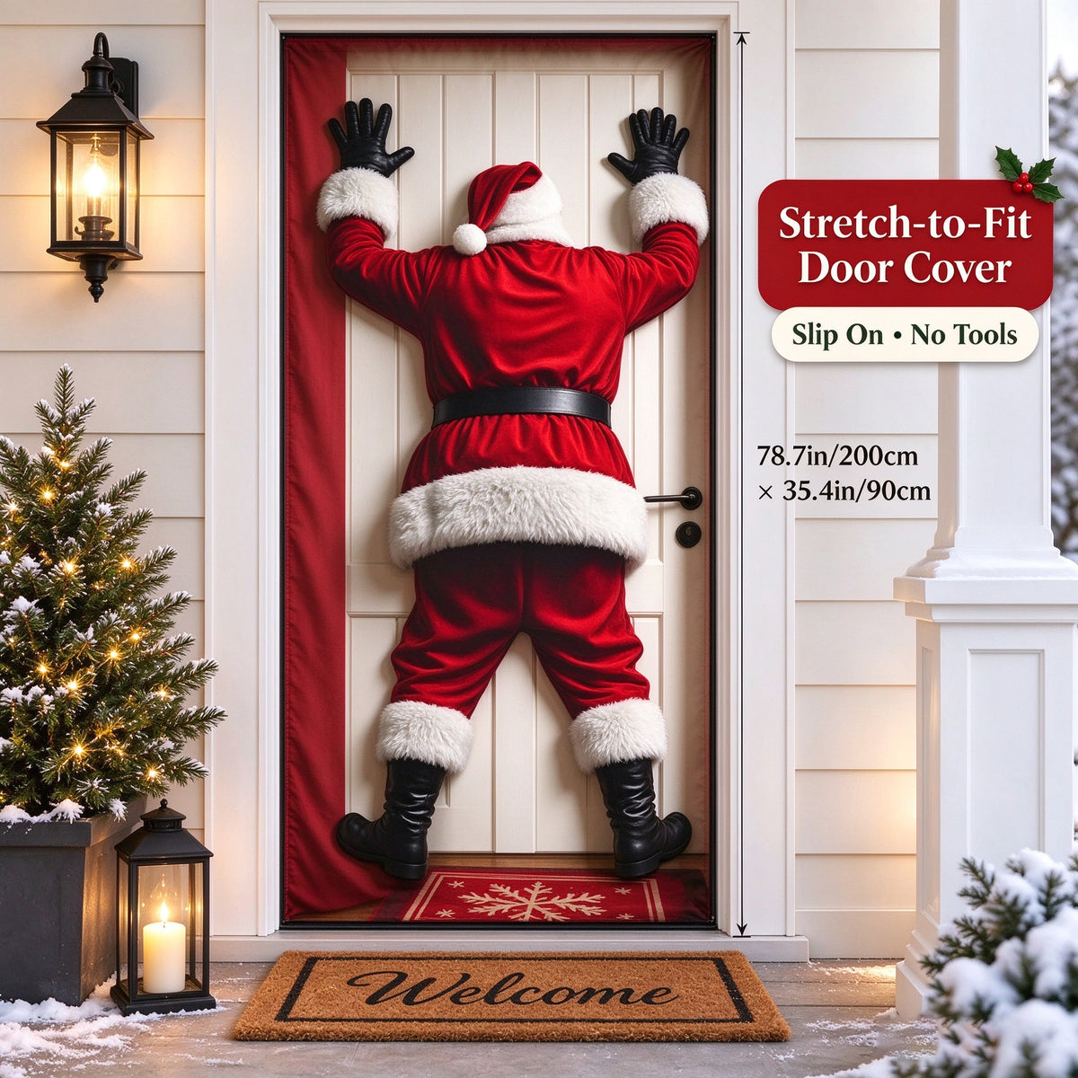 🎅Christmas Stretch Door Cover— Bring Christmas Magic Home🪄