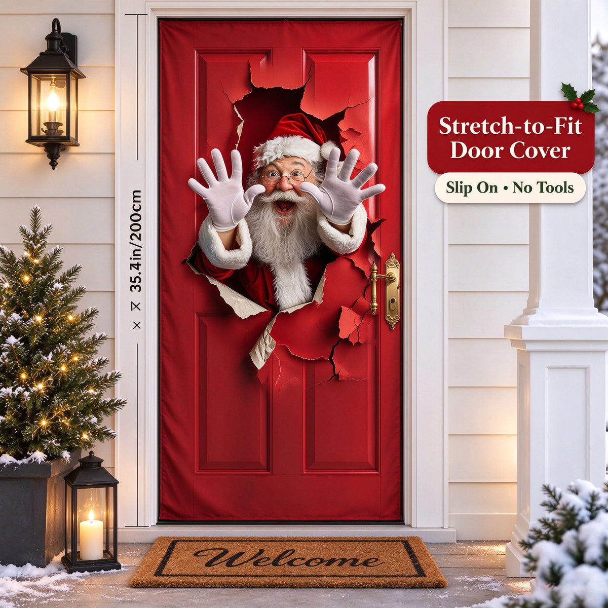 🎅Christmas Stretch Door Cover— Bring Christmas Magic Home🪄