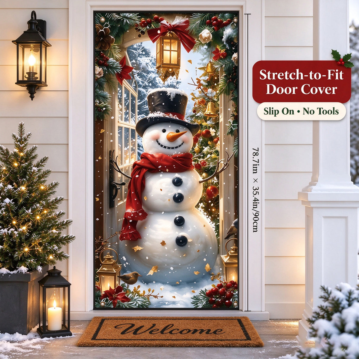 🎅Christmas Stretch Door Cover— Bring Christmas Magic Home🪄