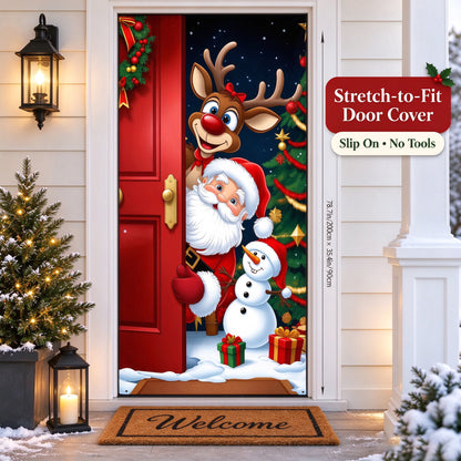 🎅Christmas Stretch Door Cover— Bring Christmas Magic Home🪄