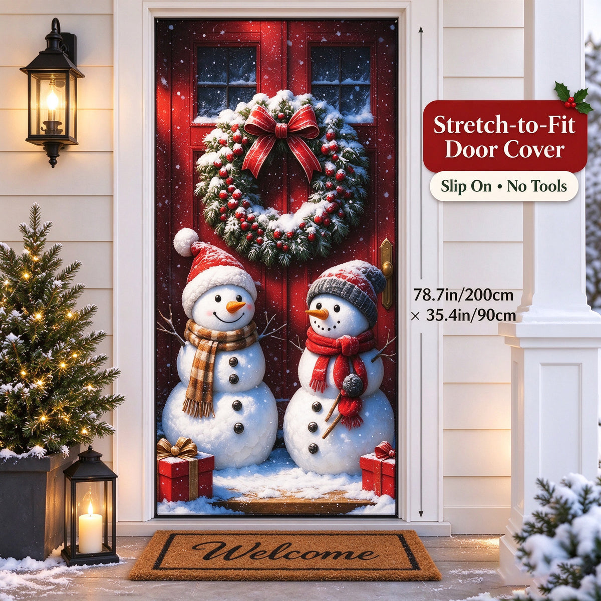 🎅Christmas Stretch Door Cover— Bring Christmas Magic Home🪄