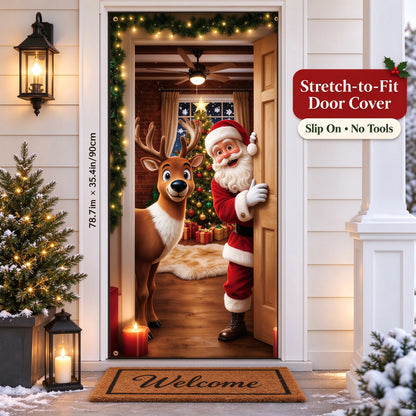 🎅Christmas Stretch Door Cover— Bring Christmas Magic Home🪄