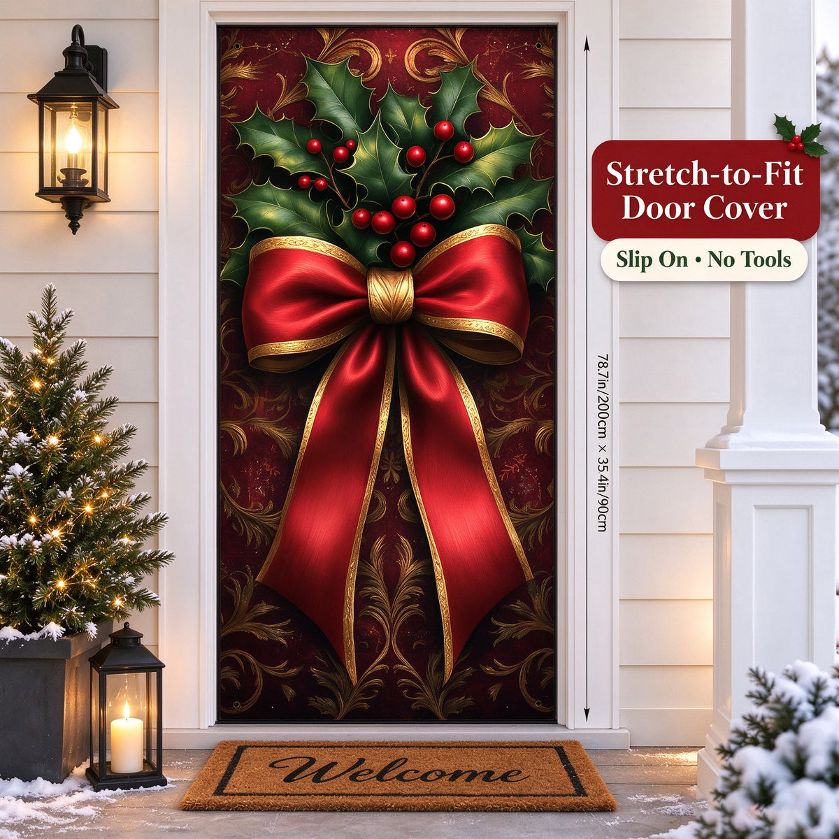 🎅Christmas Stretch Door Cover— Bring Christmas Magic Home🪄