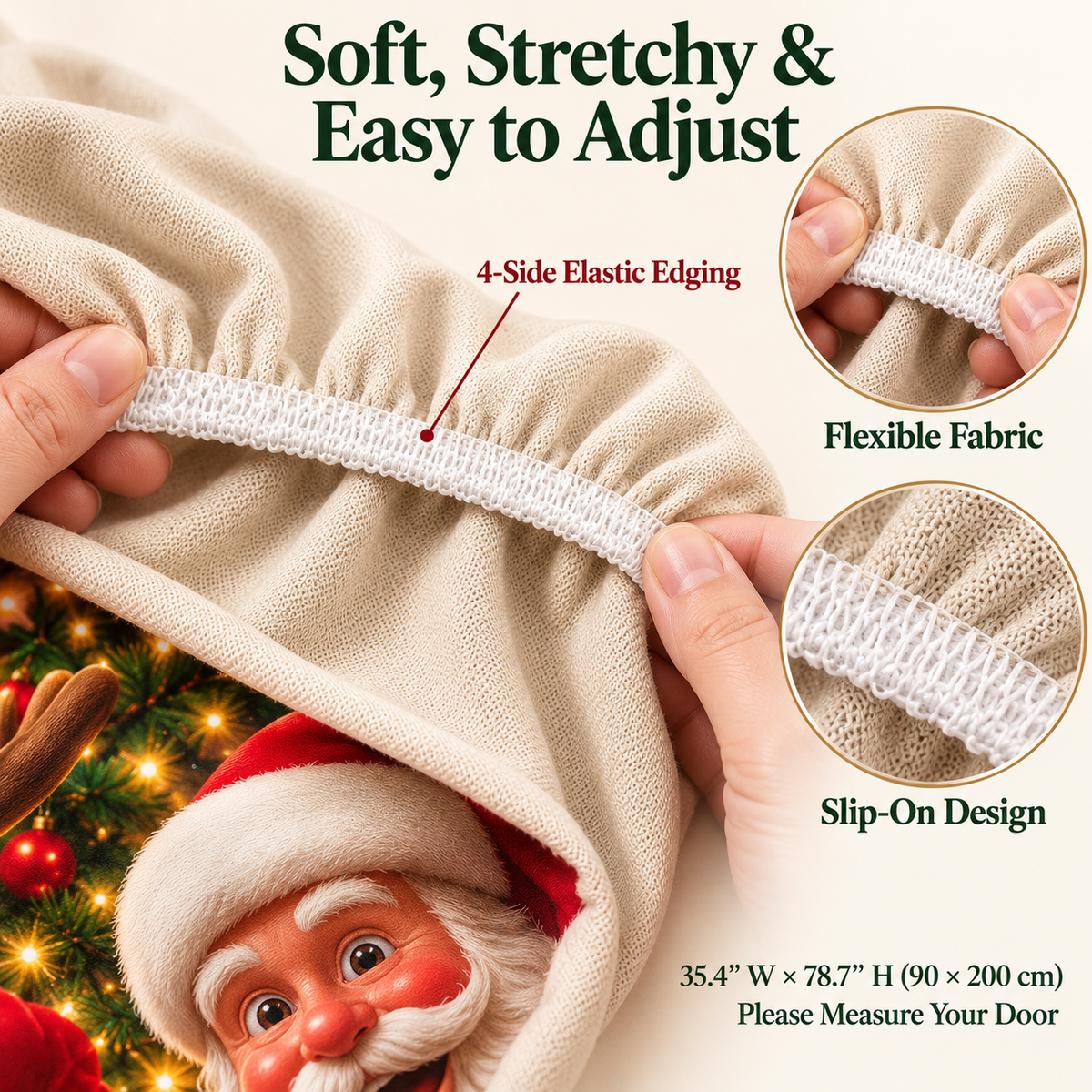 🎅Christmas Stretch Door Cover— Bring Christmas Magic Home🪄