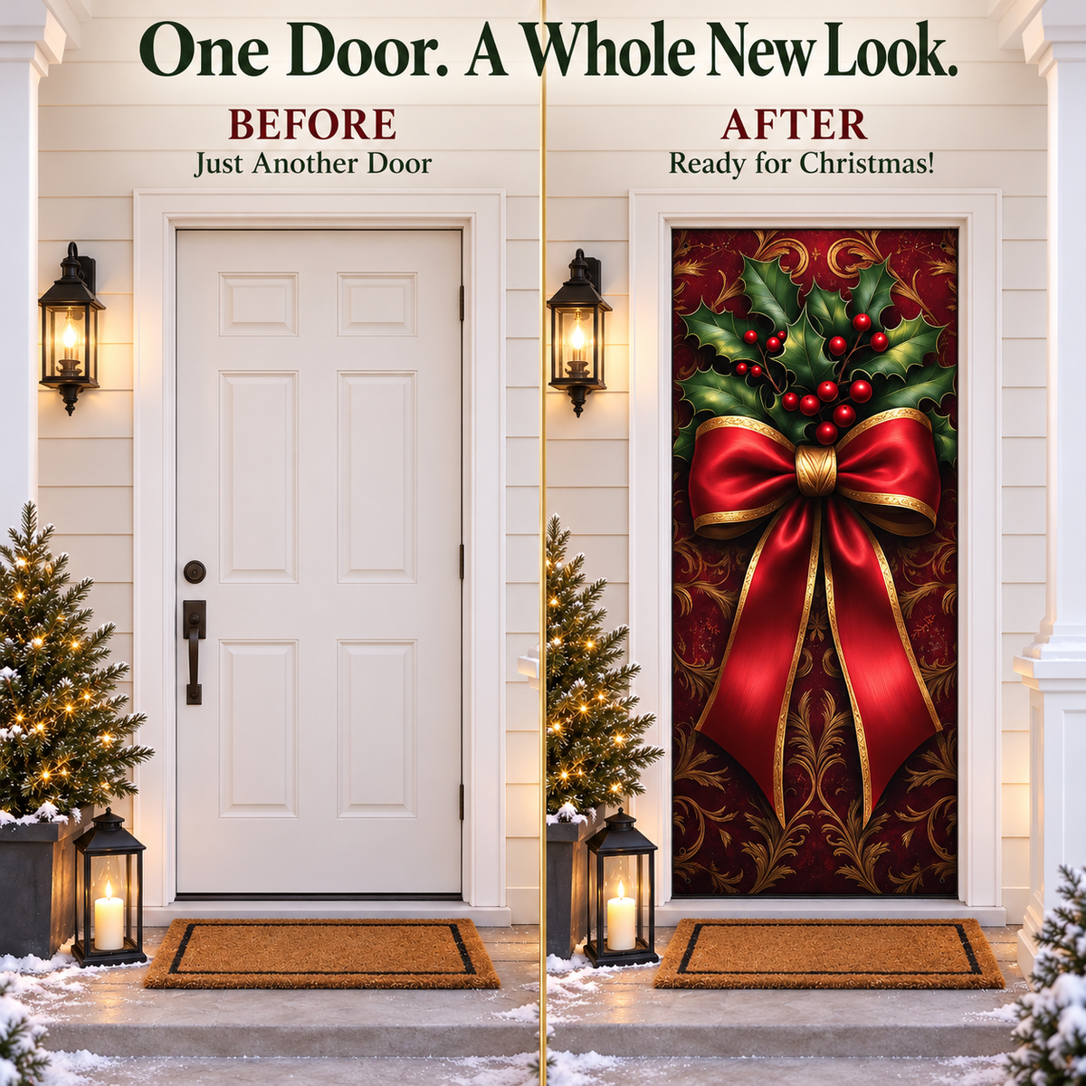 🎅Christmas Stretch Door Cover— Bring Christmas Magic Home🪄