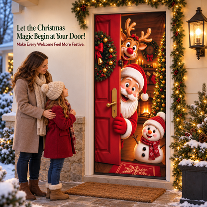 🎅Christmas Stretch Door Cover— Bring Christmas Magic Home🪄