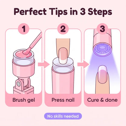 💅 Nail Art Made Easier ✨ Rechargeable Mini UV/LED Nail Flash Cure Lamp with Adjustable Stand
