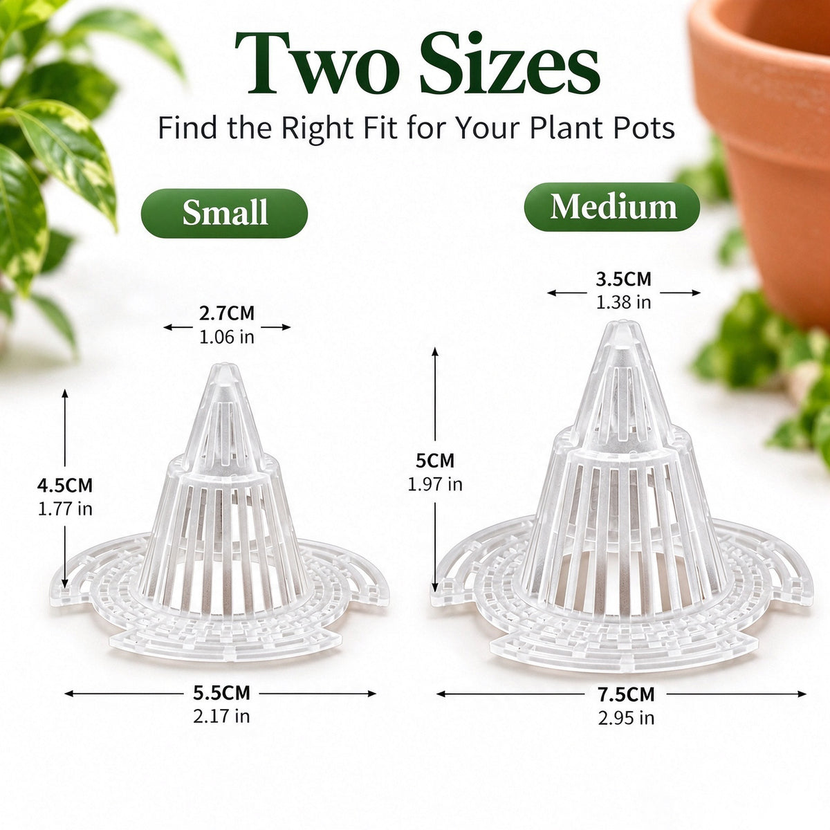 🌱 Cone-Shaped Plant Pot Drainage Mesh Inserts—Helps Keep Soil In & Water Flowing