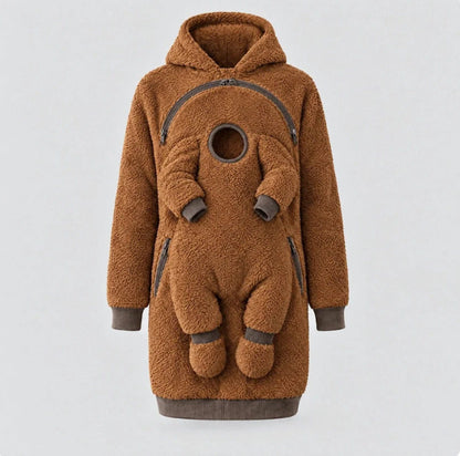 🧸 Cozy Sherpa Baby Pouch Hoodie – Keep Your Little One Close