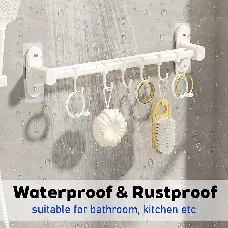 🔥49% OFF💪Drill‑Free Self‑Adhesive Wall Hooks｜Heavy‑Duty Waterproof Sticky Hooks