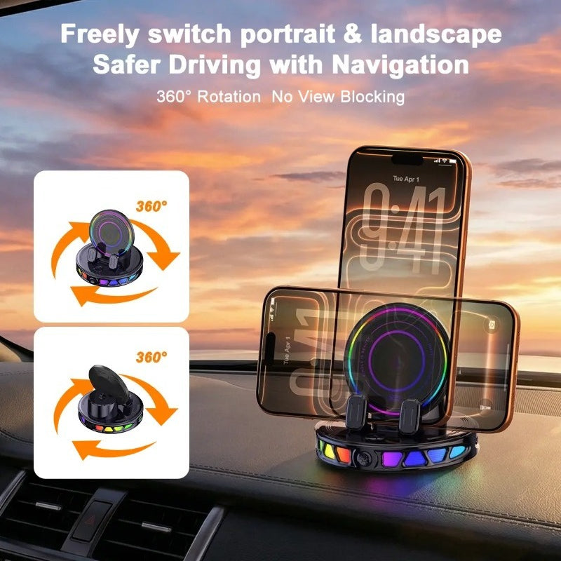 🔥 Limited-Time 49% OFF | RGB Wireless Charging Car Mount