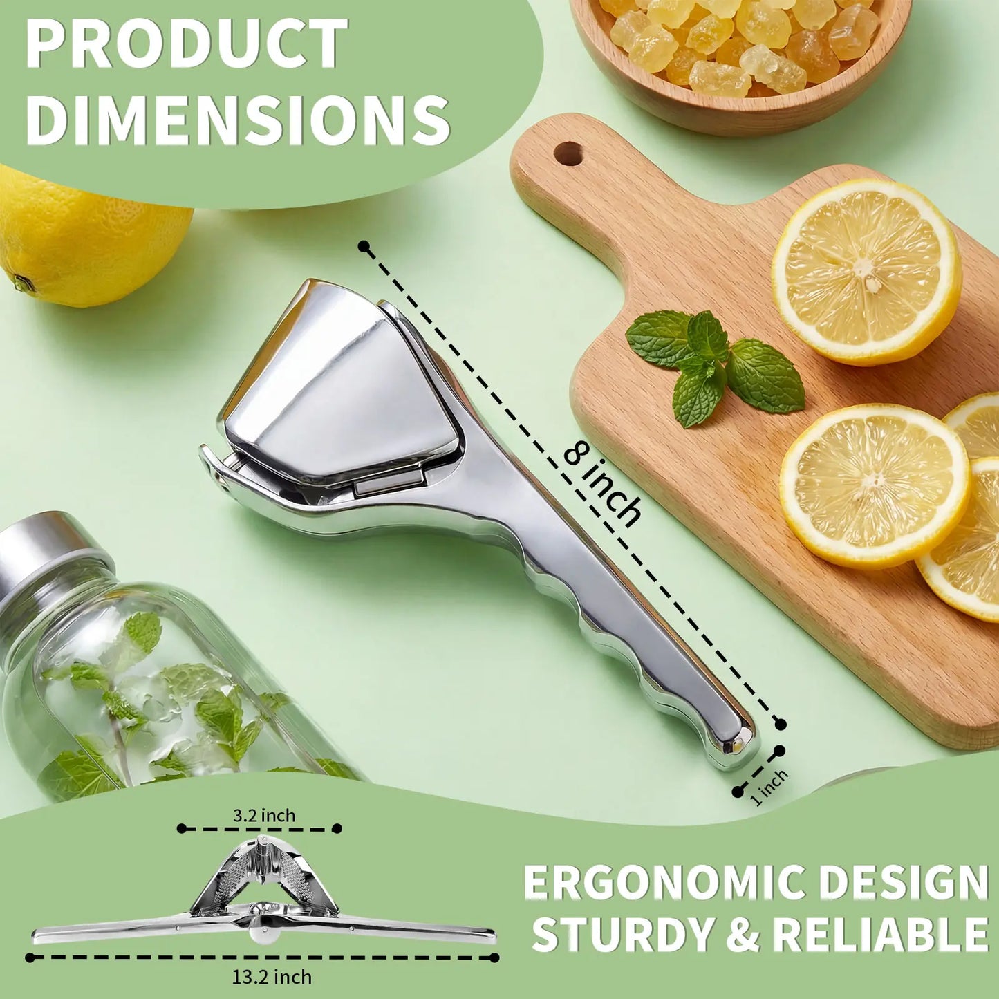 🔥Limited Time-49% OFF🍹Foldable Stainless Steel Lemon Squeezer Multi Fruit Hand Juicer Press