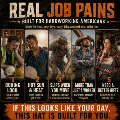🔥LAST DAY 49% OFF🤠Western Cowboy Hard Hat, Vented Wide Brim Safety Helmet for Construction & Ranch Workers