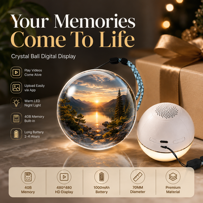 🎁 50% OFF + FREE SHIPPING 🚚 | Personalized Digital Crystal Ball ✨ Bring Your Memories to Life 💖