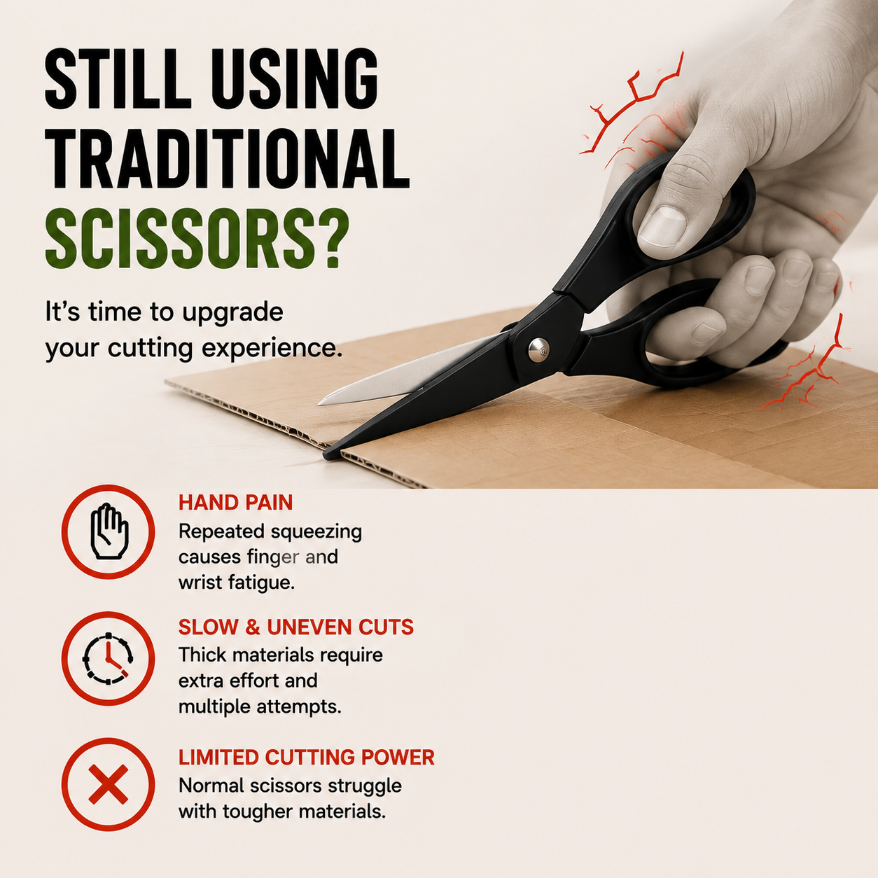 Cordless Electric Scissors 3.7V – Rechargeable Heavy Duty Cutter with Safety Lock