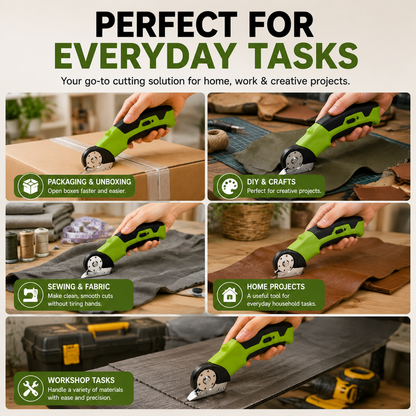 Cordless Electric Scissors 3.7V – Rechargeable Heavy Duty Cutter with Safety Lock