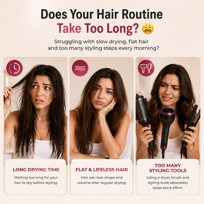🔥 Limited Time Offer 49% OFF | One-Step Hot Air Brush Styler - Dry, Smooth & Volumize Hair Effortlessly