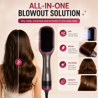 🔥 Limited Time Offer 49% OFF | One-Step Hot Air Brush Styler - Dry, Smooth & Volumize Hair Effortlessly