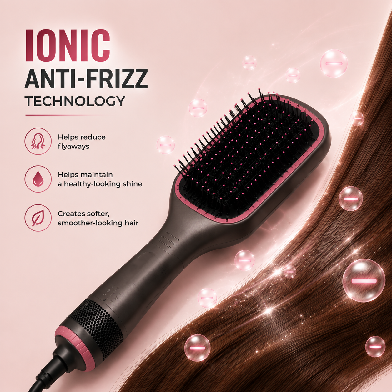 🔥 Limited Time Offer 49% OFF | One-Step Hot Air Brush Styler - Dry, Smooth & Volumize Hair Effortlessly