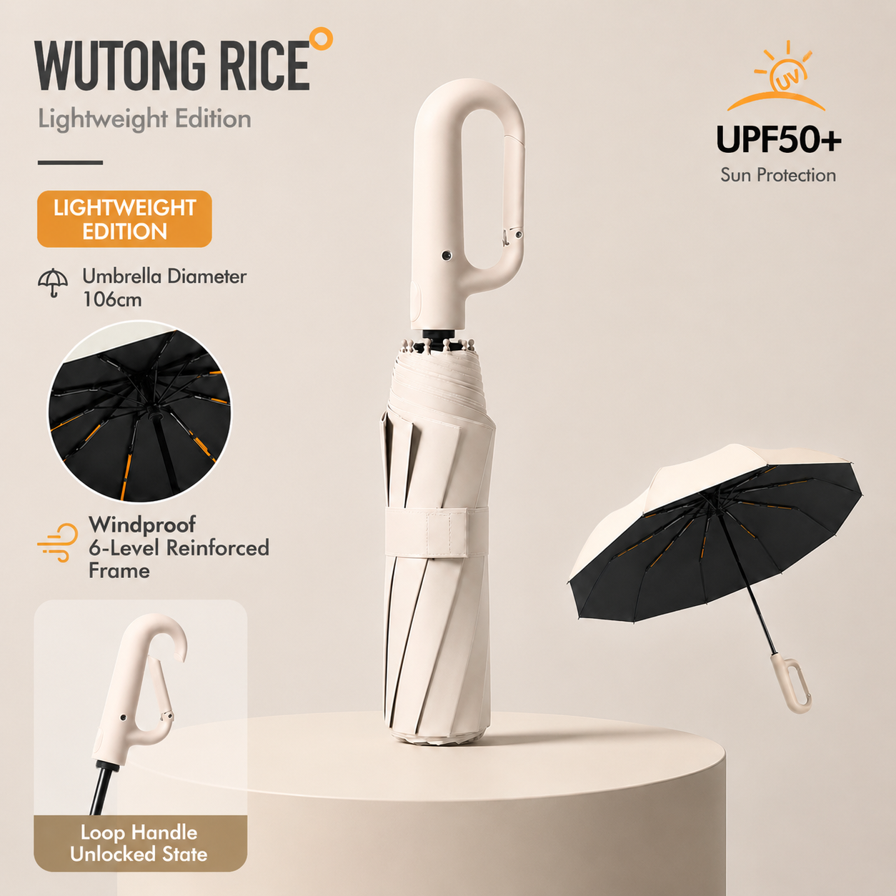 🔥Hot Sale 49% OFF-Creative Ring Buckle Windproof Reinforced Umbrella