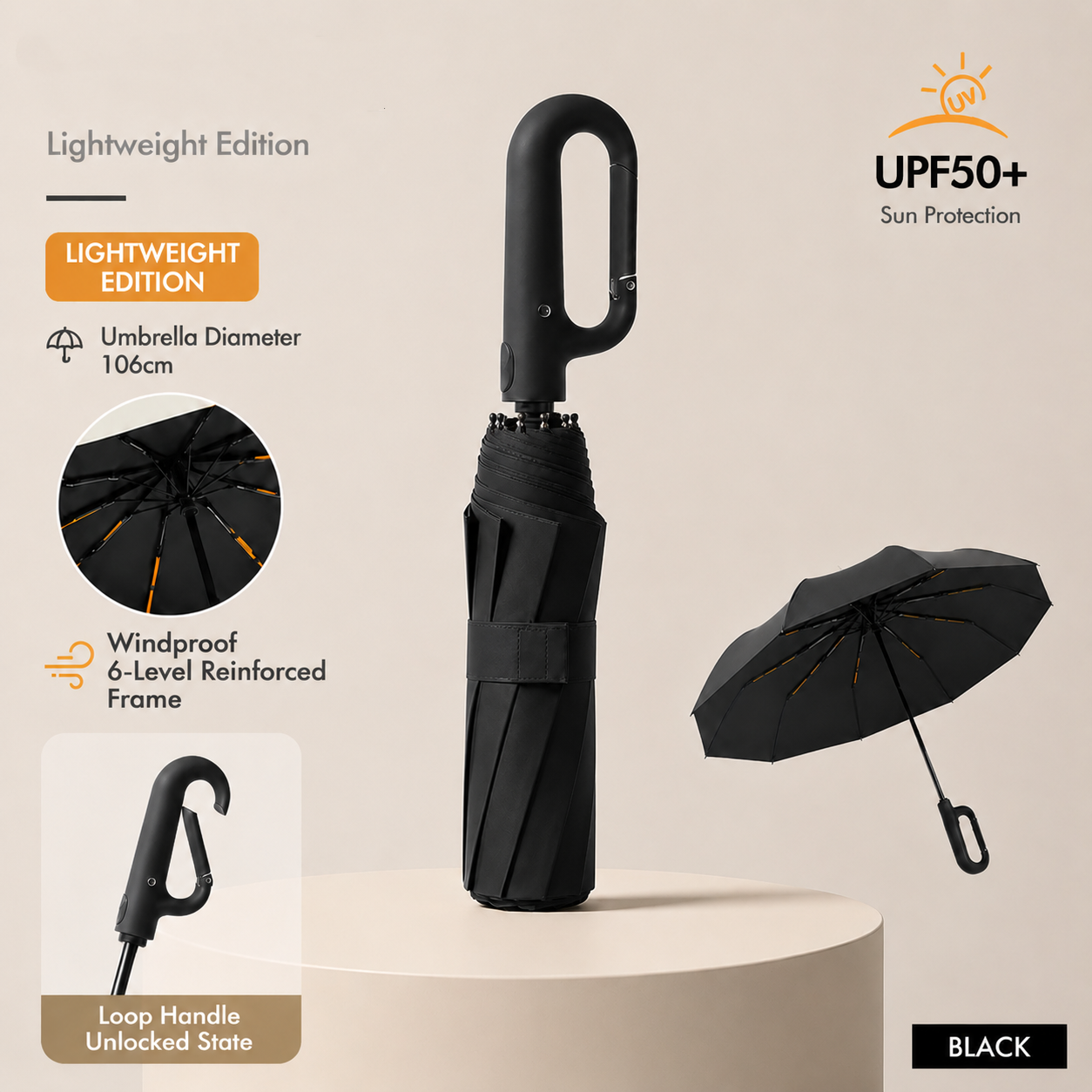🔥Hot Sale 49% OFF-Creative Ring Buckle Windproof Reinforced Umbrella